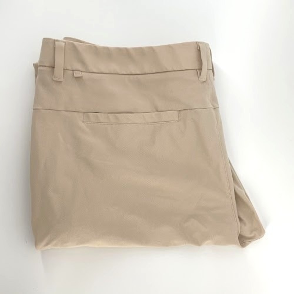 CRZ YOGA Golf Pants Mens 38x30 Tan Khaki Stretch Lightweight Zipper‎ Pocket